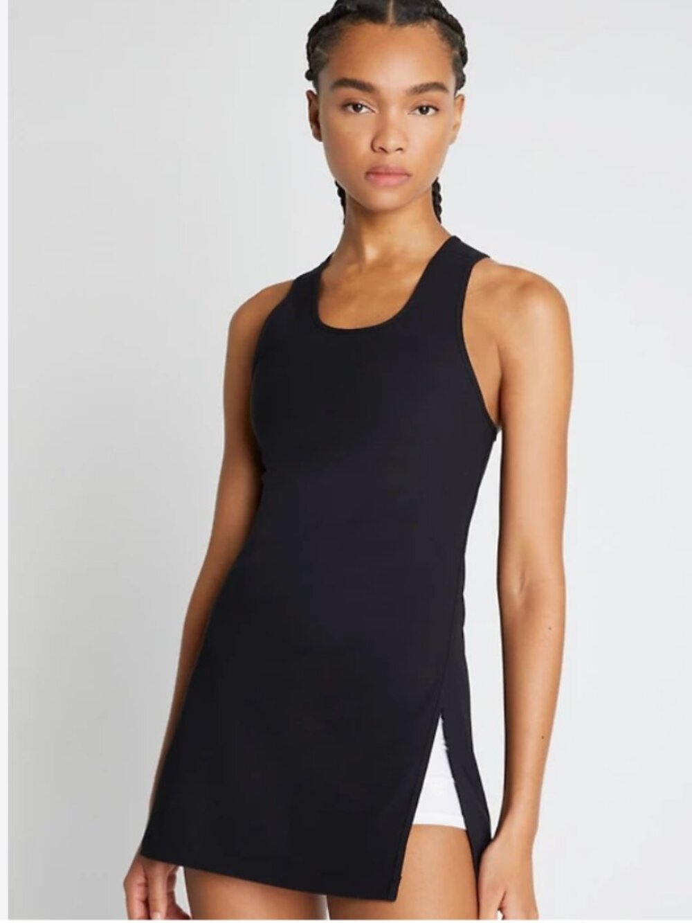 Tory Burch Performance Jersey Side Slit Tennis dress black S